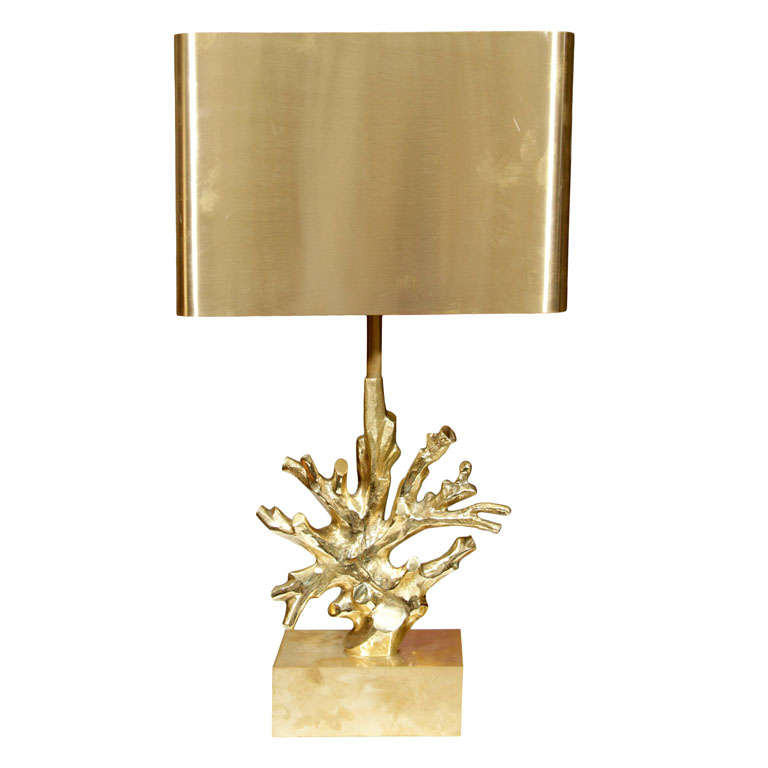 Maison Charles Mid Century Single Bronze Lamp